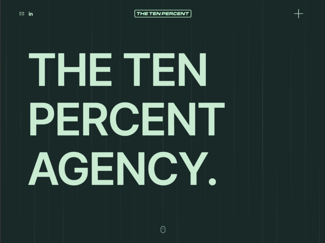 The Ten Percent Agency — website preview